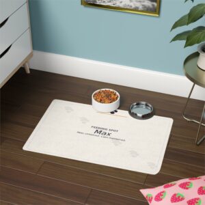 personalized dog feeding mat (12x18) – custom name bowl mat