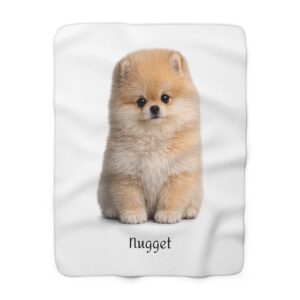custom dog photo sherpa fleece blanket (30x40, 50x60, 60x80) | personalized pet picture throw