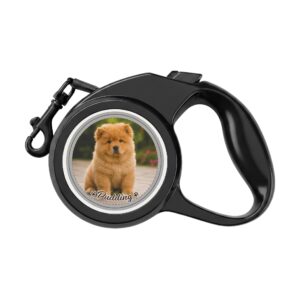 personalized retractable dog leash (16.4 ft) | upload photo + add name